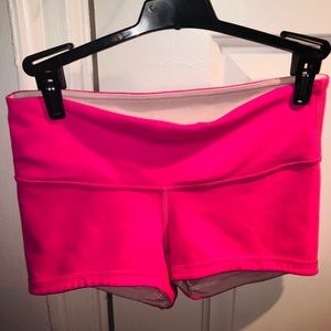 Lululemon Hot Pink Reversible Boogie Shorts